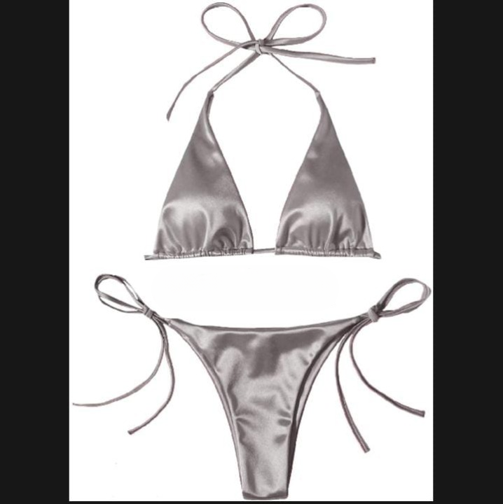 Women?s Bikini Set ? Halter Neck Triangle Top &amp; Adjustable Side-Tie Bottom | Stylish Swimwear for Beach &amp; Pool