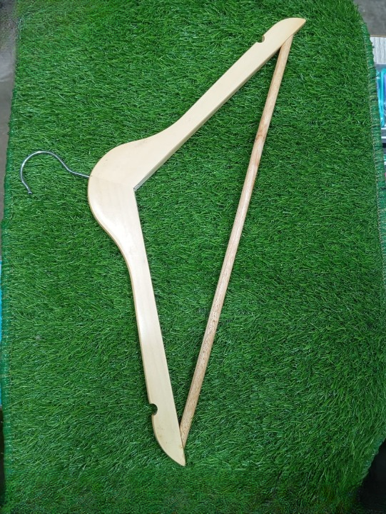 Premium Wooden Hangers ? Pack of 20 Durable Slim Hangers with Pants Bar ? Smooth Finish for Closet Organization (Brown &amp; Light Wood) (With Box)