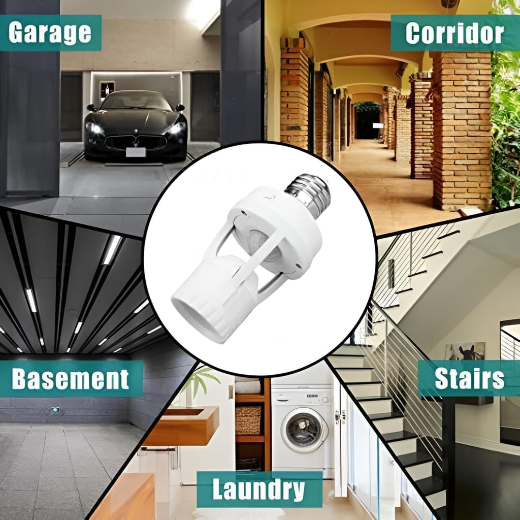 Infrared Motion Sensor Lamp Holder ? 360° Smart Light Socket with Automatic On/Off Detection