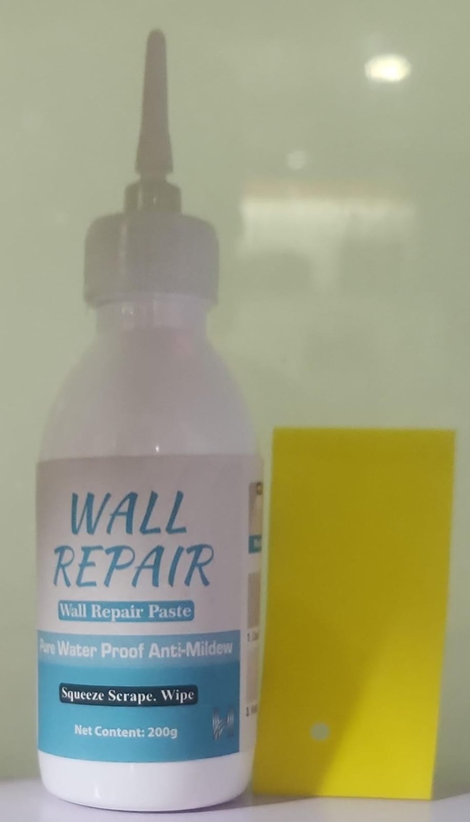 Wall Repair Paste 200gm ? White Waterproof Crack Filler With Scraper, Wall Putty &amp; Hole Mending Agent for Damaged Walls and Joints