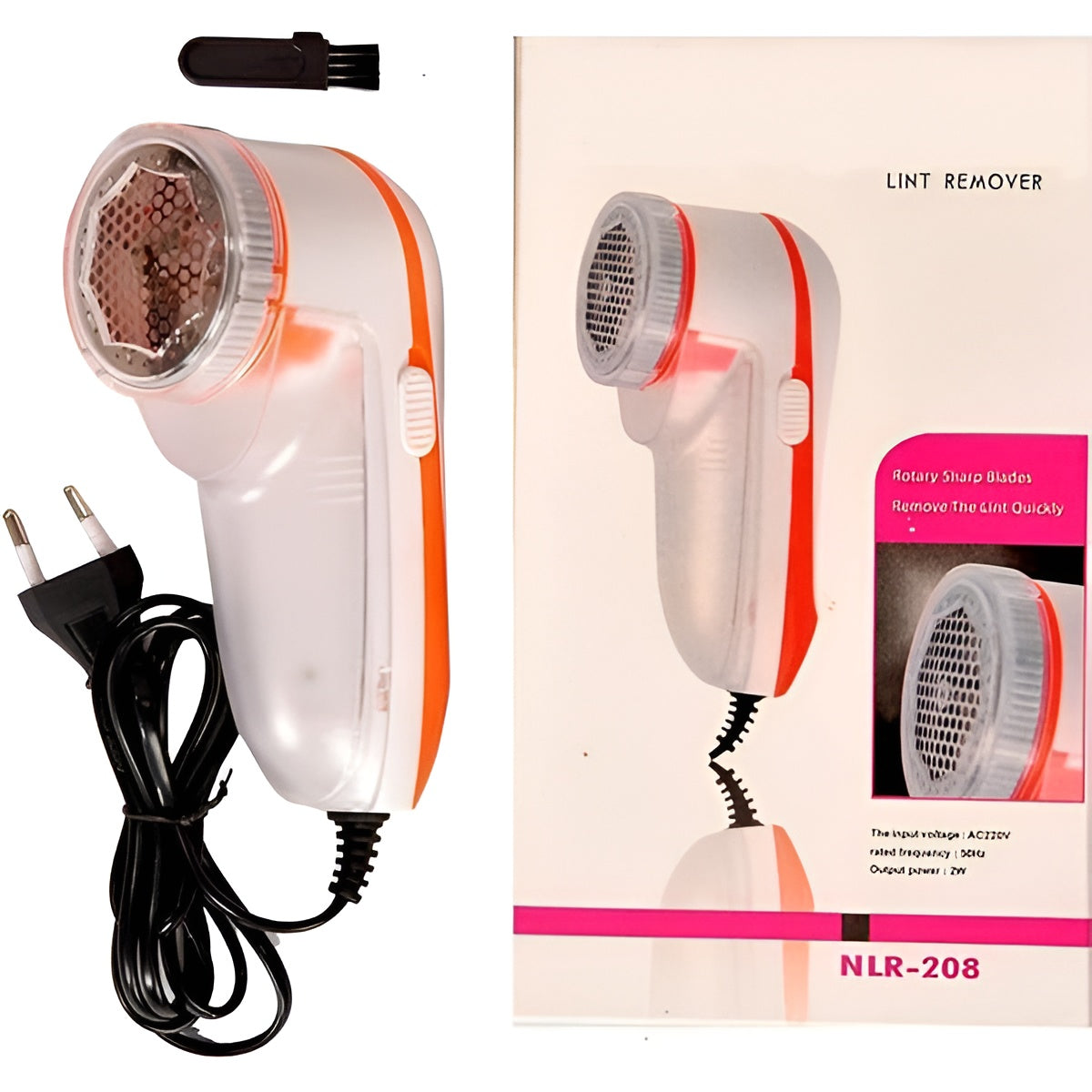 New NOVA NLR-208 Electric Fabric Lint Remover ? Rechargeable, High-Speed Rotary Blades