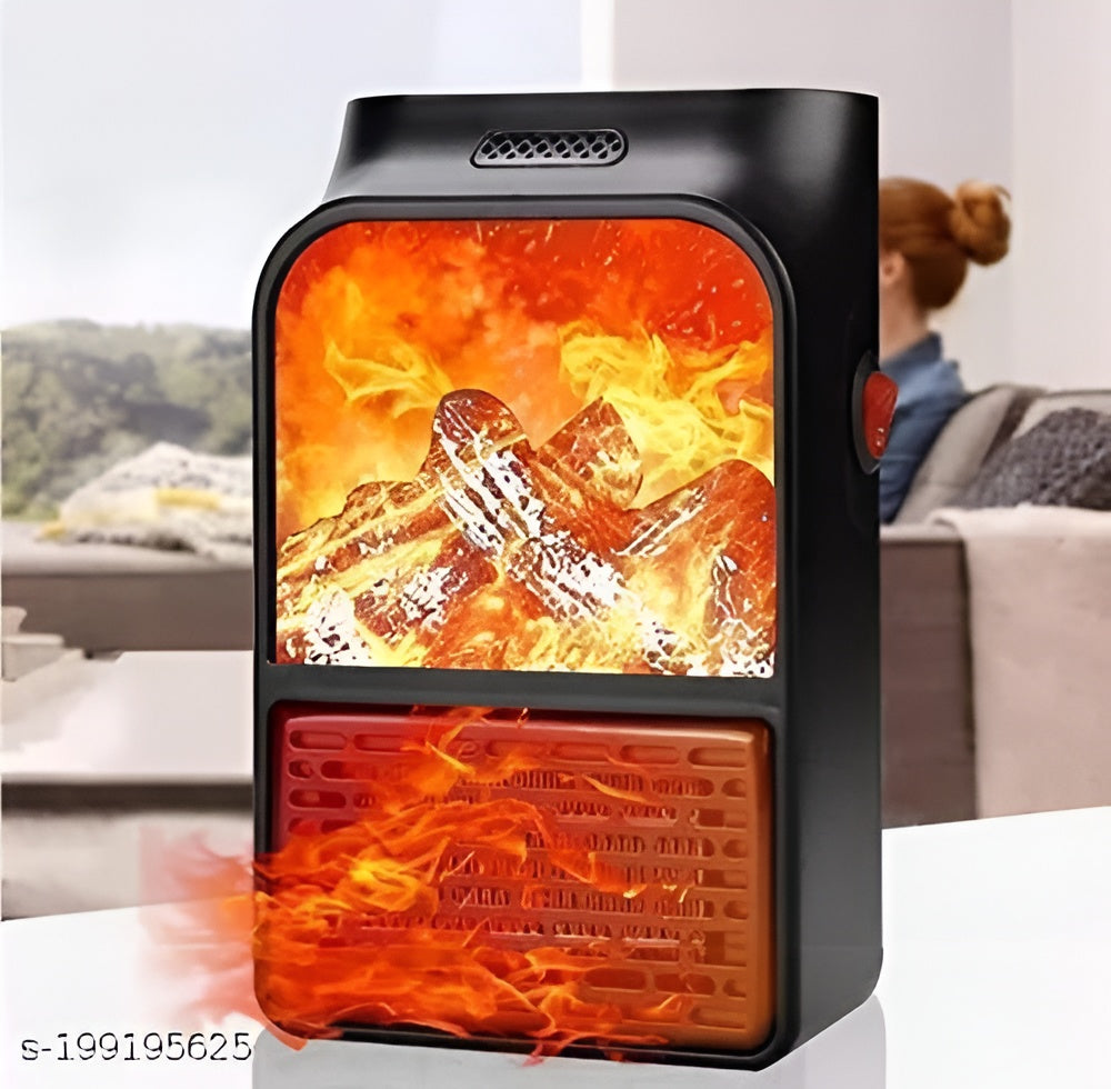 Flame Heater 1000W ? Portable Electric Plug-in Room Heater with Flame Effect &amp; Remote Control