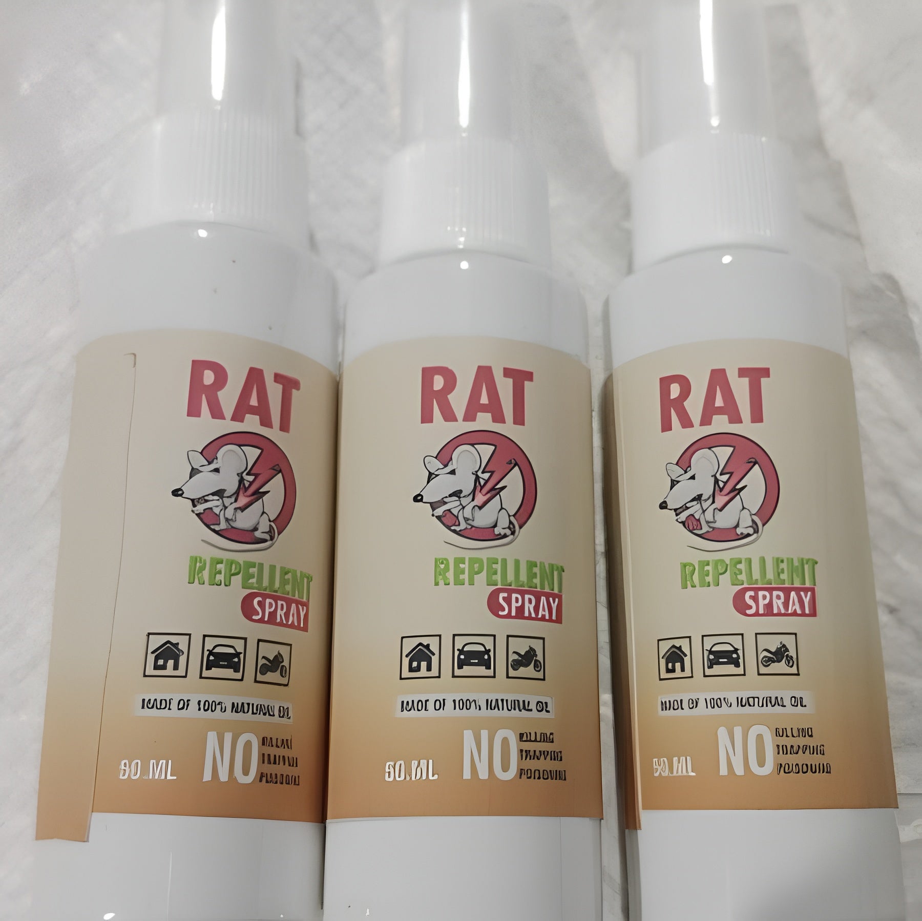 Rat Repellent Spray 50ml ? Natural, Safe &amp; Non-Toxic Rodent Deterrent for Home, Kitchen, Car, and Storage Areas