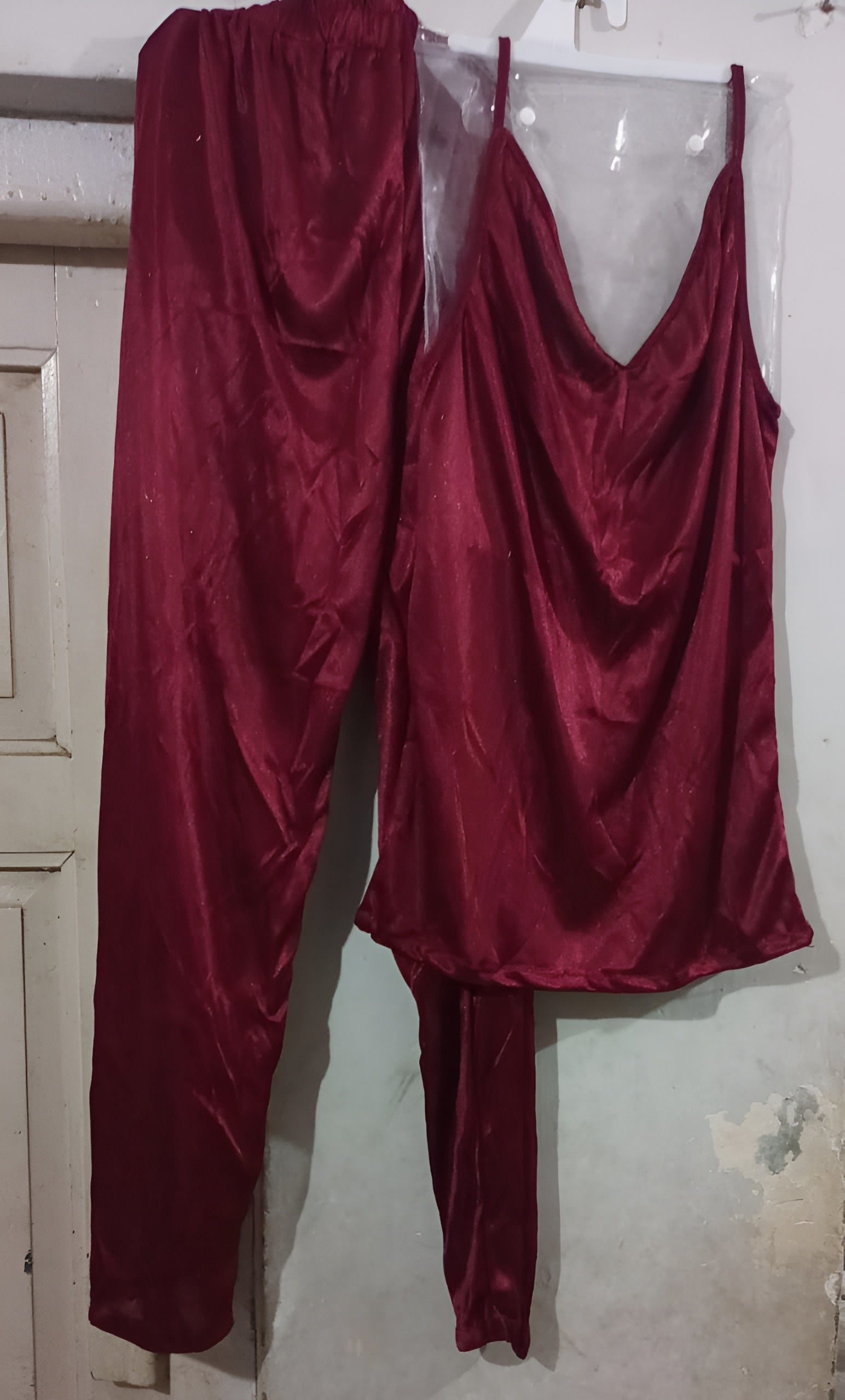 Satin Gown/Robe ? Short Length with Waist Tie (DC-1001)
