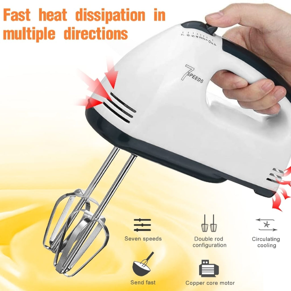 Electric Hand Mixer Beater Machine for Cake, Eggs &amp; Baking - Handheld Egg Beater, Cake Mixer &amp; Small Electric Mixer