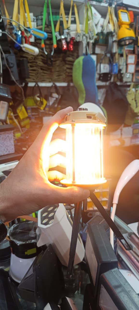 MX6611 Stepless Dimmable LED Camping Light ? Portable Rechargeable Outdoor Lantern with Tripod Stand