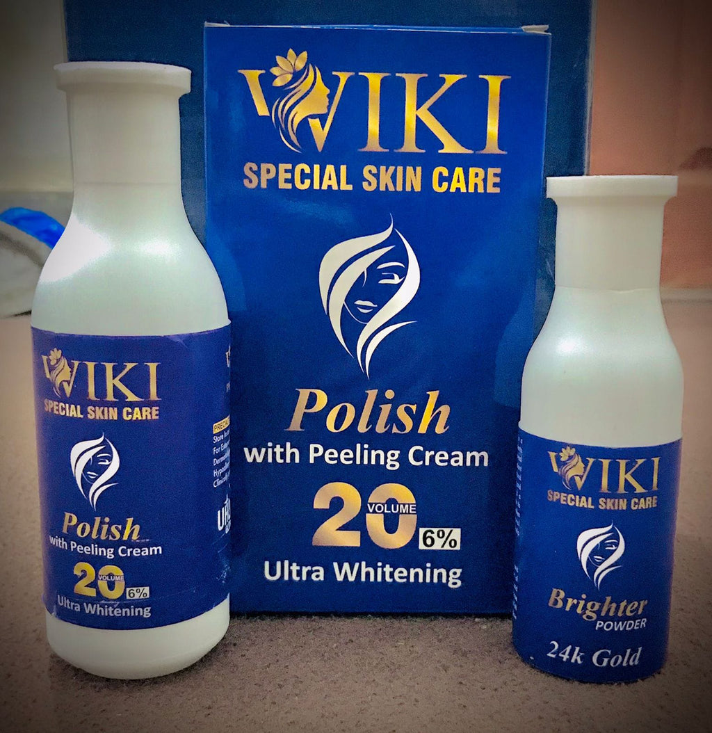WIKI Special Skin Care Polish with Peeling Cream &amp; 24K Gold Brighter Powder ? Ultra Whitening Formula, 100ml