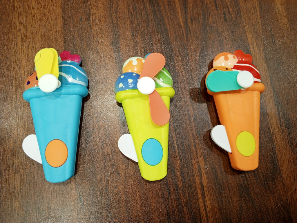 Handheld Fruit Shape Toy Fan for Kids ? Cute Cartoon Design, Safe Soft Blades, Portable Mini Fan for Summer Play &amp; Cooling (Random Design)