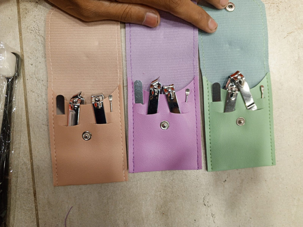 4-in-1 Professional Manicure Set ? Stainless Steel Nail Care Kit with Nail Clippers, Nail File &amp; Dead Skin Fork (Random Color)