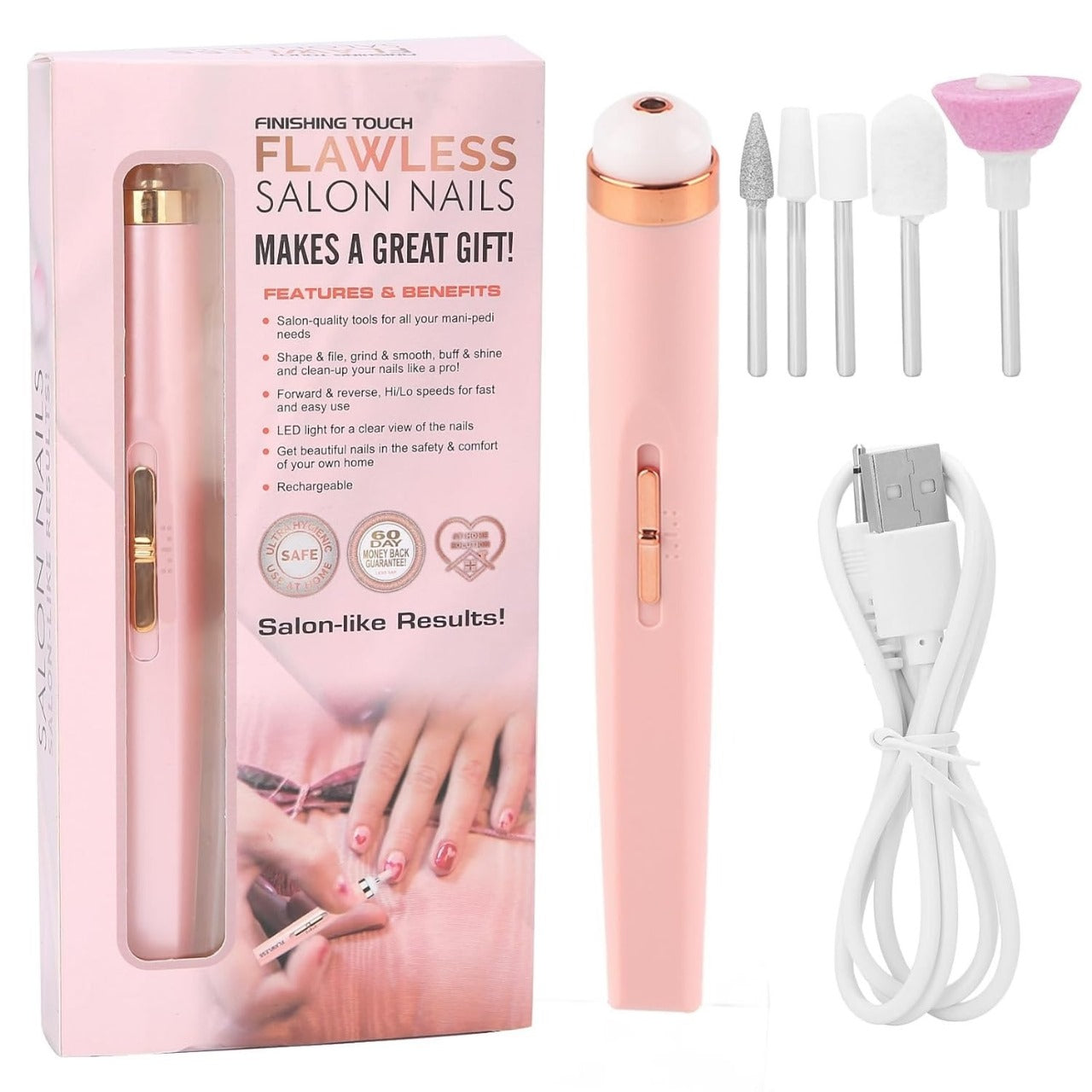 Professional Manicure Nail Tools ? 1 Pack Pink Precision Nail Shaping &amp; Grooming Tool, Salon-Quality, Durable ABS Plastic, Easy At-Home Nail Care