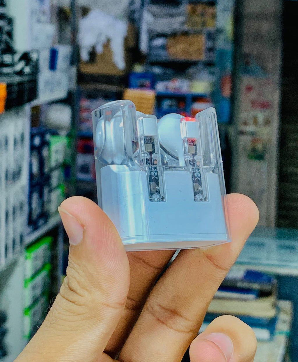 G65 Wireless Stereo HiFi Earphones ? Bluetooth 5.3, Transparent Design, ANC, Sweatproof, Built-in Microphone, 7-Hour Battery