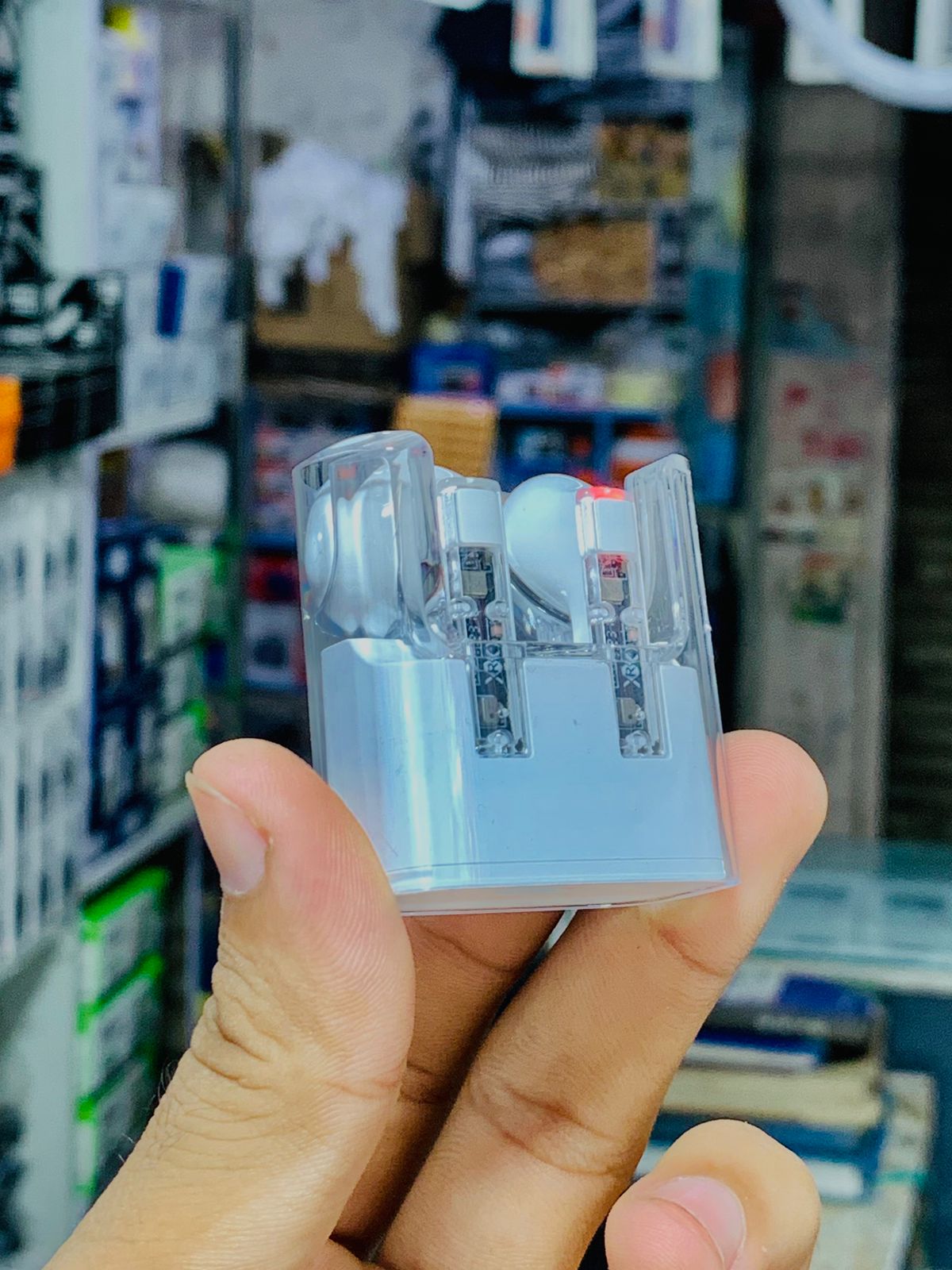 G65 Wireless Stereo HiFi Earphones ? Bluetooth 5.3, Transparent Design, ANC, Sweatproof, Built-in Microphone, 7-Hour Battery