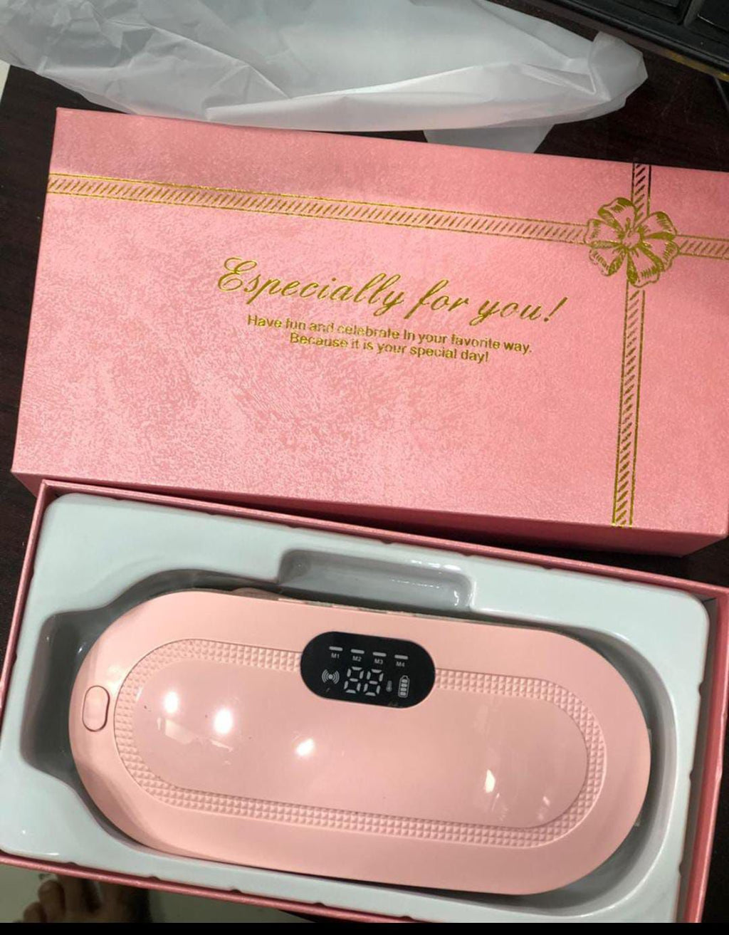 Heating Pad women Period Pain Cramp Relief Belt -Portable Menstrual Heating Pad, Heated Belly Belt for Menstrual Cramp Relief with 3 Heat Levels and 4 Modes, Electric Belt Massage for Women and Girls - Electric Massager Machine for Women