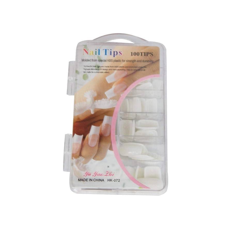 100 Pcs Fake Nails Set ? White ABS Plastic Nail Tips, Durable &amp; Easy-to-Apply, Smooth Finish for DIY Nail Art &amp; Professional Salon Manicure