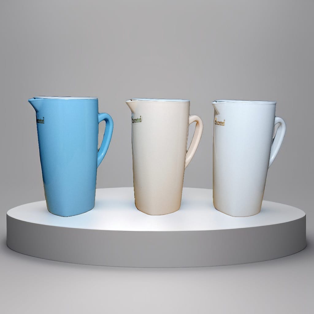 2 Liter Pure Plastic Water Jug ? Food-Grade, Durable &amp; Easy-to-Clean with Handle &amp; Lid (Random color)