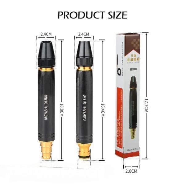 Adjustable Water Spray Nozzle ? Durable Plastic Garden Hose Sprayer (Black, 1 Pc)