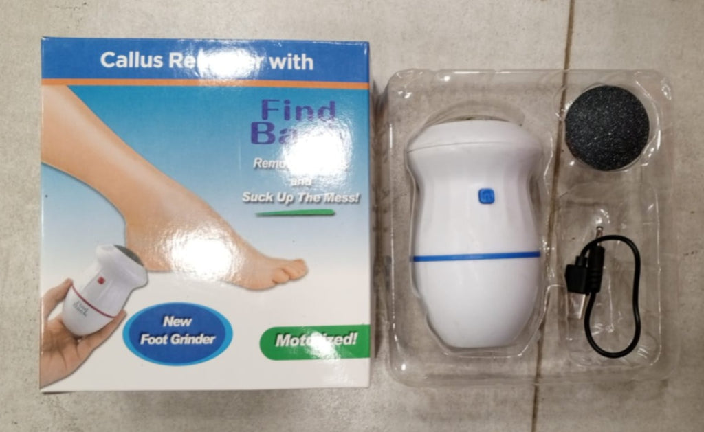 Back Callus Remover with Built-In Vacuum ? Electric Foot Grinder for Dead Skin, Cracked Heels &amp; Calluses, Rechargeable Pedicure Tool with Gentle &amp; Powerful Exfoliation