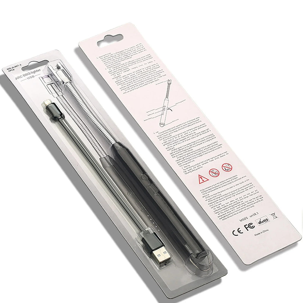 360° Outdoor Kitchen Lighter ? USB Rechargeable Portable Electronic Arc Lighter with Flexible Neck, Safety Lock, Windproof &amp; Eco-Friendly Design for Candles &amp; Gas Stoves