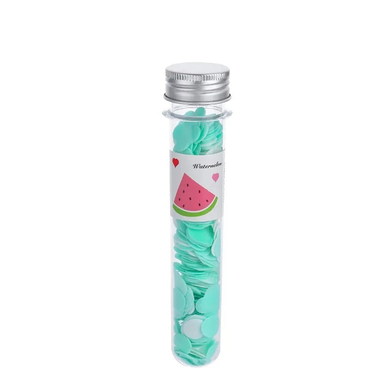 Outdoor Portable Hand Washing Disposable Soap Paper Flakes ? 100 PCs in Flower Tube Bottle (Random color)