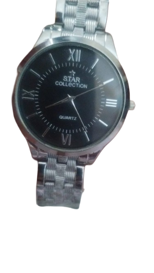 STAR COLLECTION Men's Stainless Steel Watch ? Silver Quartz Analog, Waterproof, Classic Roman Dial (No Box)