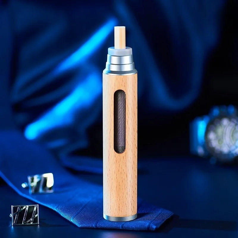 Portable Mobile Ashtray Mini Car Ashtray Anti Soot-flying Cigarette Cover Not Produce Ashes Walnut Wood Cigarette Holder