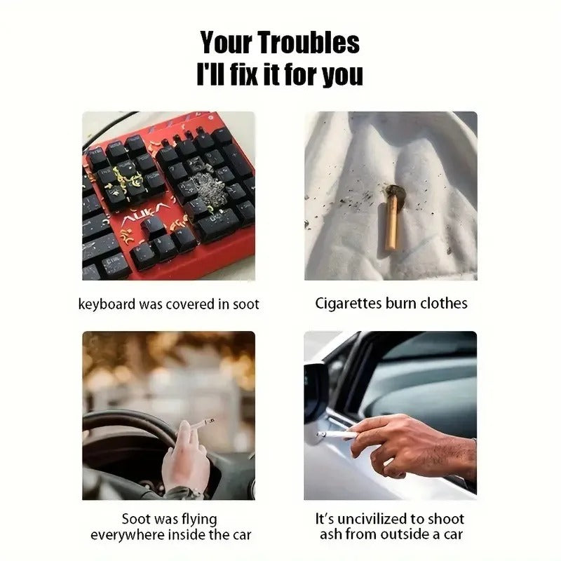 Mokshith Portable Mini Cigarette Ashtray ? Handheld, Easy to Clean, Compact Design for Travel, Home, Office, and Car Use