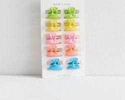 Large Plastic Hair Catchers ? 6-Piece Set for Girls, Multiple Colors