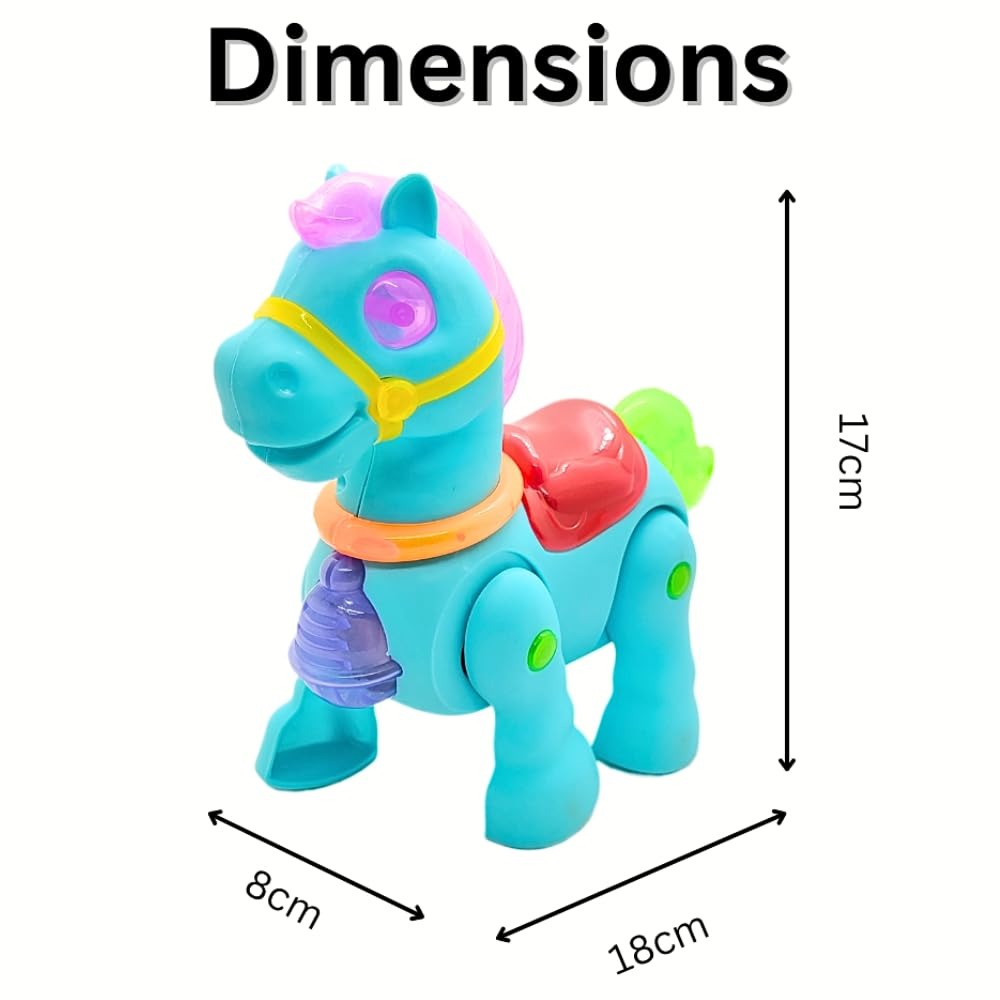 Musical Walking Moving Pony Horse with Light &amp; Sound Battery Operated Toy for Toddlers Kids for Multi Colour