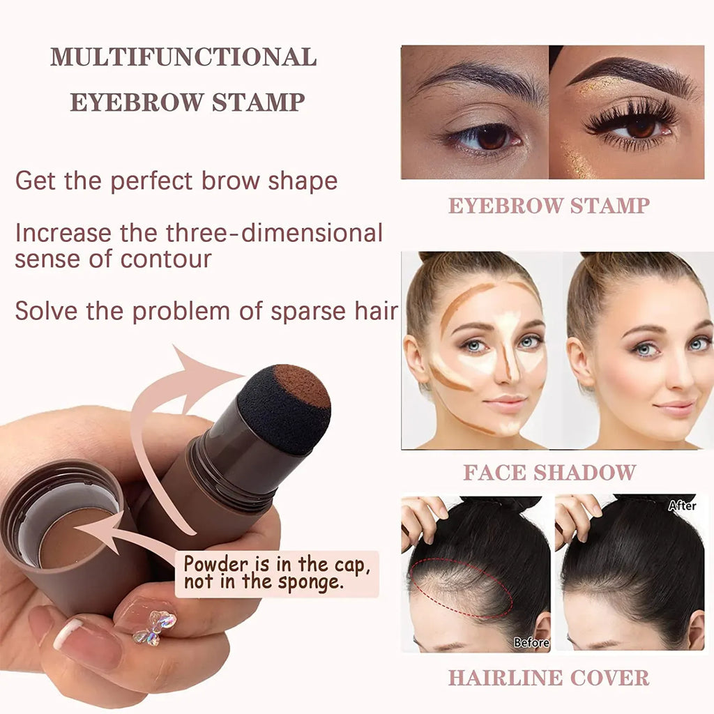Dual-Use Eyebrow Stamp and Hairline Shading Powder ? Instant Fill &amp; Define