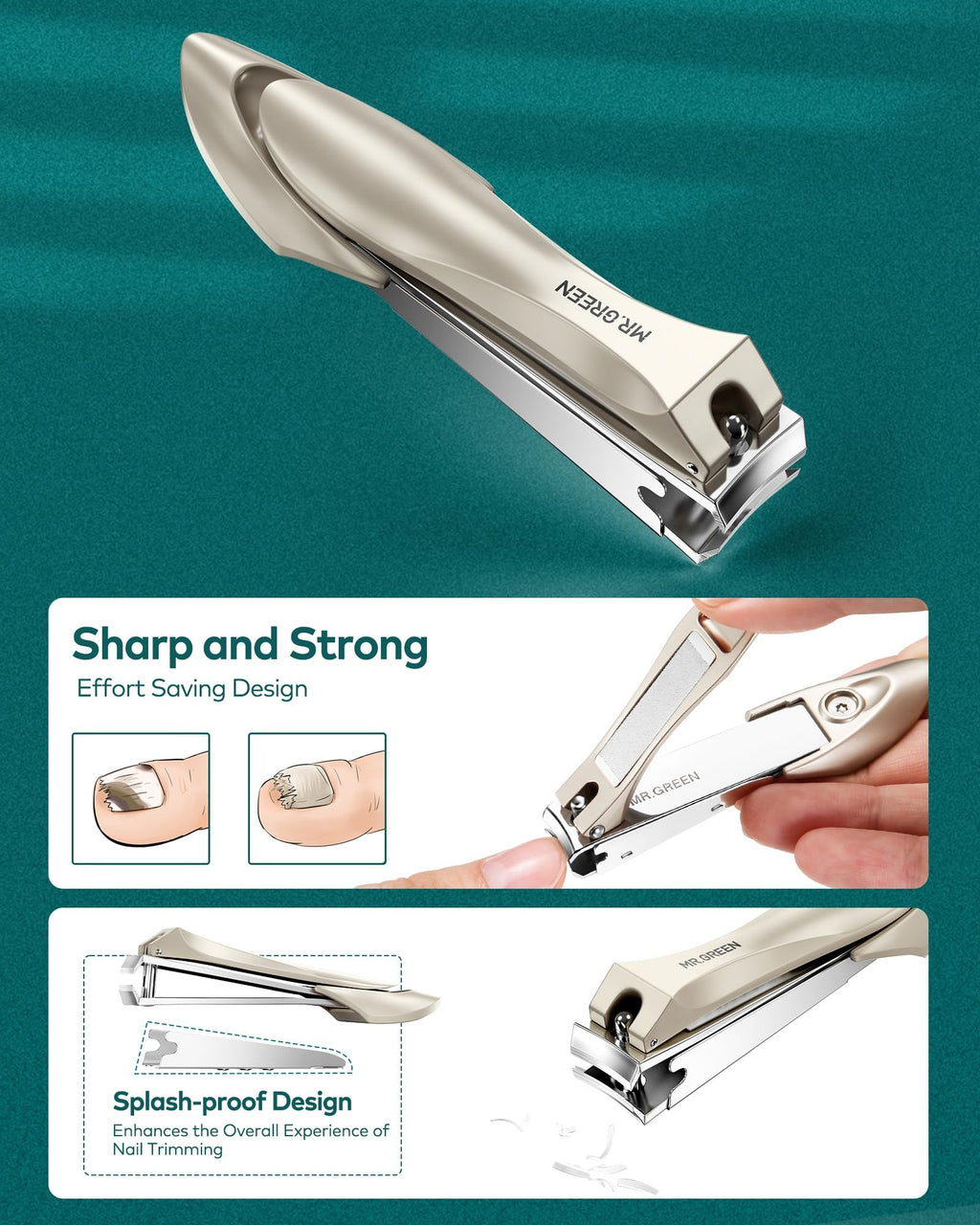 Premium Manicure &amp; Pedicure Kit ? Stainless Steel Nail Clippers Set with Grooming Tools for Hand, Foot &amp; Facial Care ? Travel Case Included ( 10 PCS Creative Smiley Nail Tool Set )