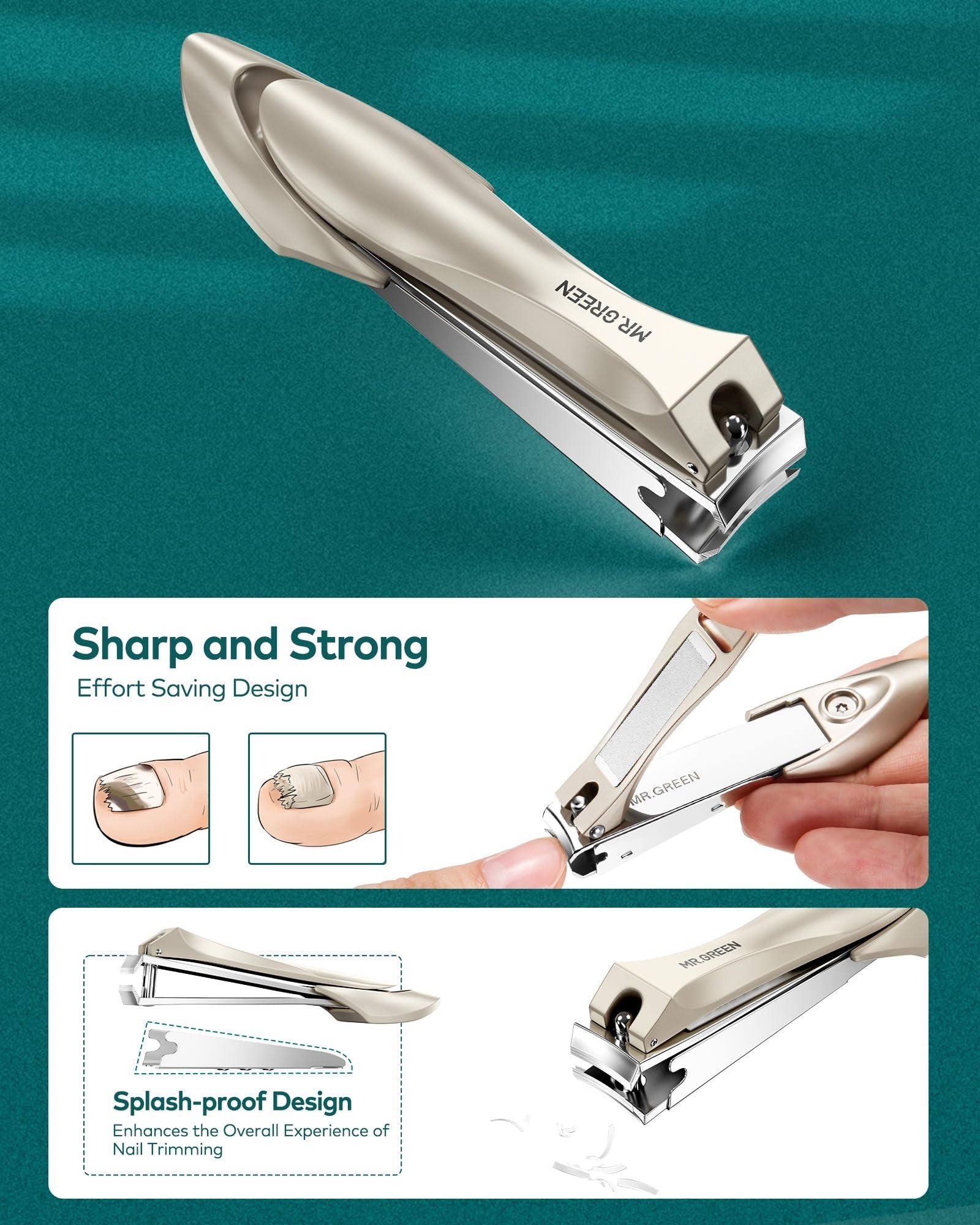 Premium Manicure &amp; Pedicure Kit ? Stainless Steel Nail Clippers Set with Grooming Tools for Hand, Foot &amp; Facial Care ? Travel Case Included ( 10 PCS Creative Smiley Nail Tool Set )