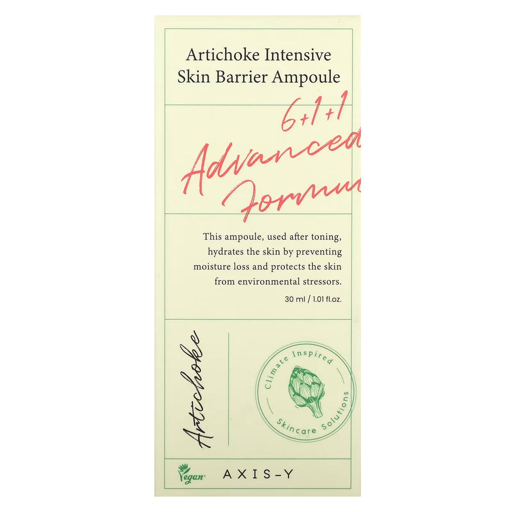 AXIS-Y Artichoke Intensive Skin Barrier Ampoule ? Hydrating &amp; Barrier-Strengthening Serum | 30ml Skin Care (Original)