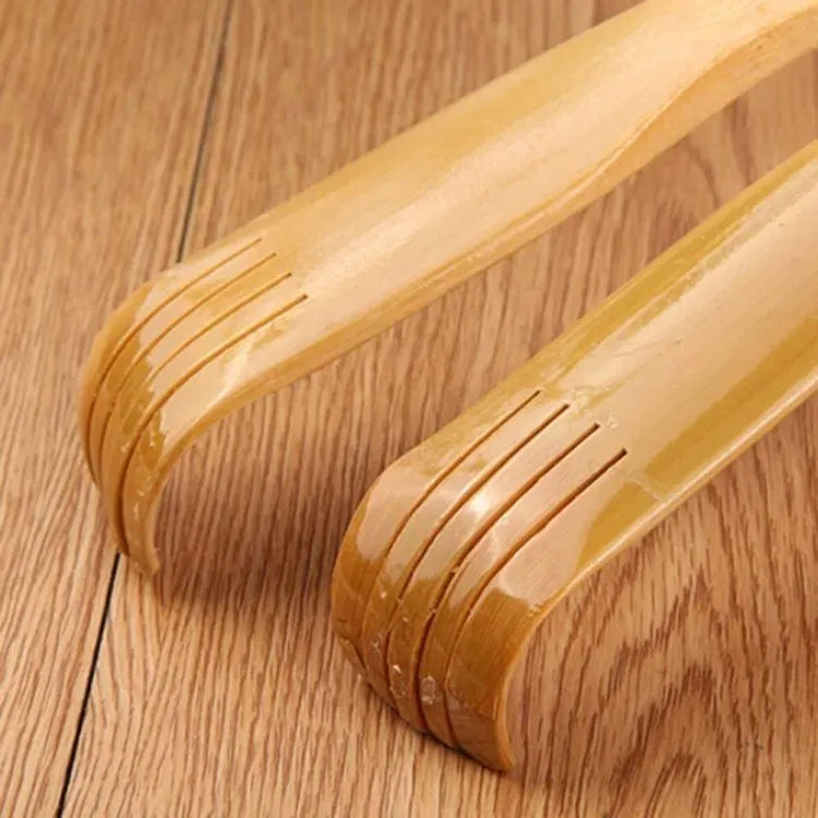 2 Pcs Wooden Back Scratcher &amp; Massage Stick ? Long Handle Backscratching Sticks with Roller for Itch Relief &amp; Body Relaxation