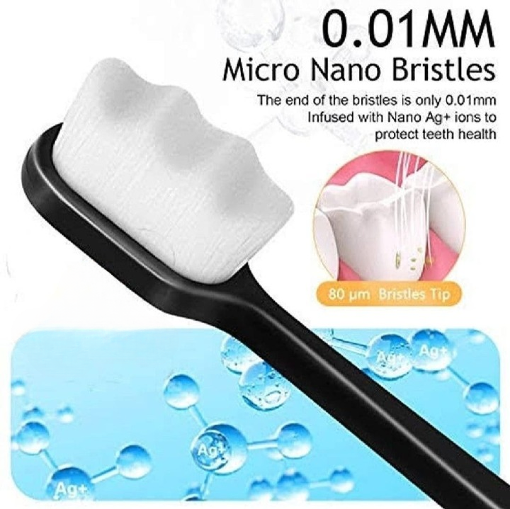 Soft Micro-Nano Toothbrush ? Ultra-Soft Bristles for Sensitive Teeth &amp; Gums (Adults &amp; Kids, Without Box)