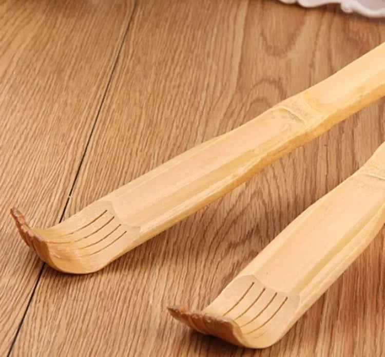 2 Pcs Wooden Back Scratcher &amp; Massage Stick ? Long Handle Backscratching Sticks with Roller for Itch Relief &amp; Body Relaxation
