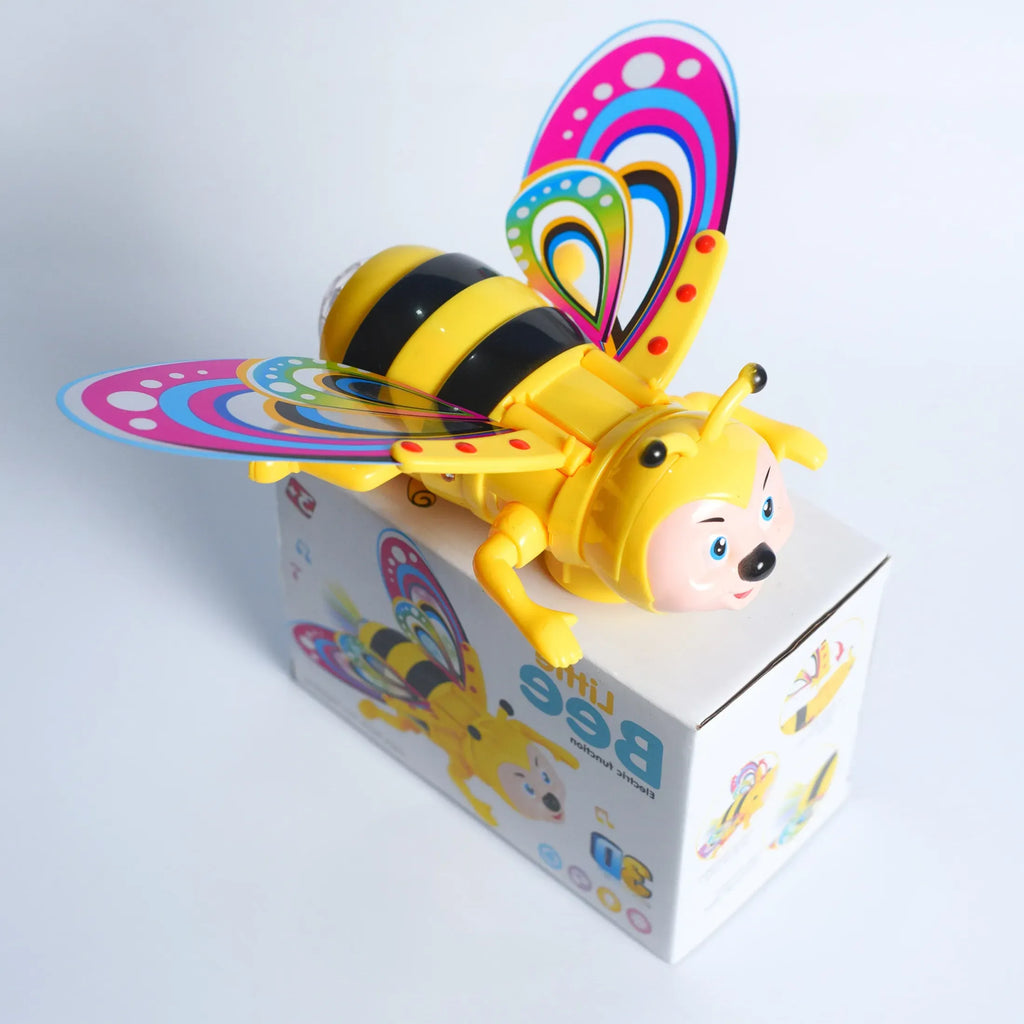 Battery Operated Light Sound Musical Crawling Bee Toy for Toddler Kids Boys Girls