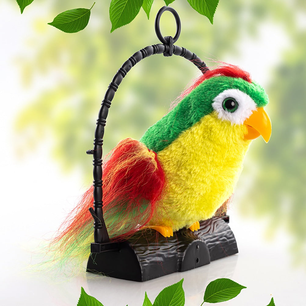 Talk Back Talking Parrot Toy ? Repeats Speech, Educational &amp; Fun for Kids