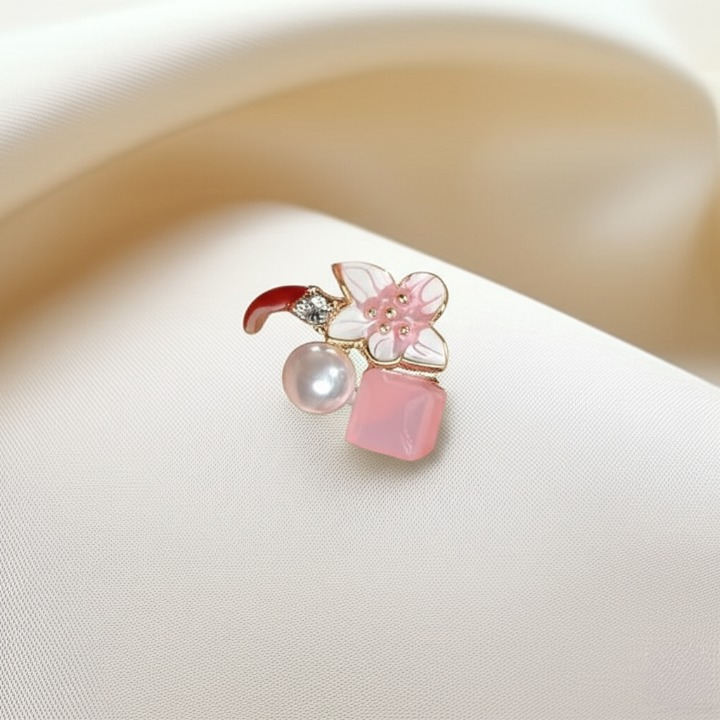 Crystal Flower Korean Earrings ? Elegant Floral Design | Crafted To Perfection With Dazzling Crystal Petals That Catch Every Light Beautifully - PJT986