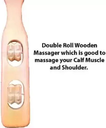 2 Pcs Wooden Back Scratcher &amp; Massage Stick ? Long Handle Backscratching Sticks with Roller for Itch Relief &amp; Body Relaxation