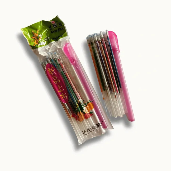 Glitter Gel Pen Refills Set ? 5 Multi-Colored Metallic Ink Refills for Smooth Writing &amp; Creative Art