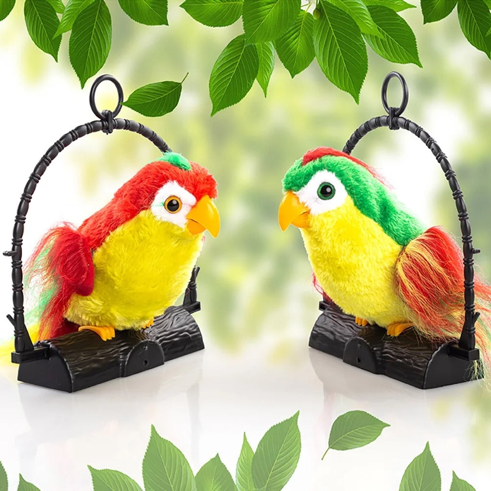 Talk Back Talking Parrot Toy ? Repeats Speech, Educational &amp; Fun for Kids