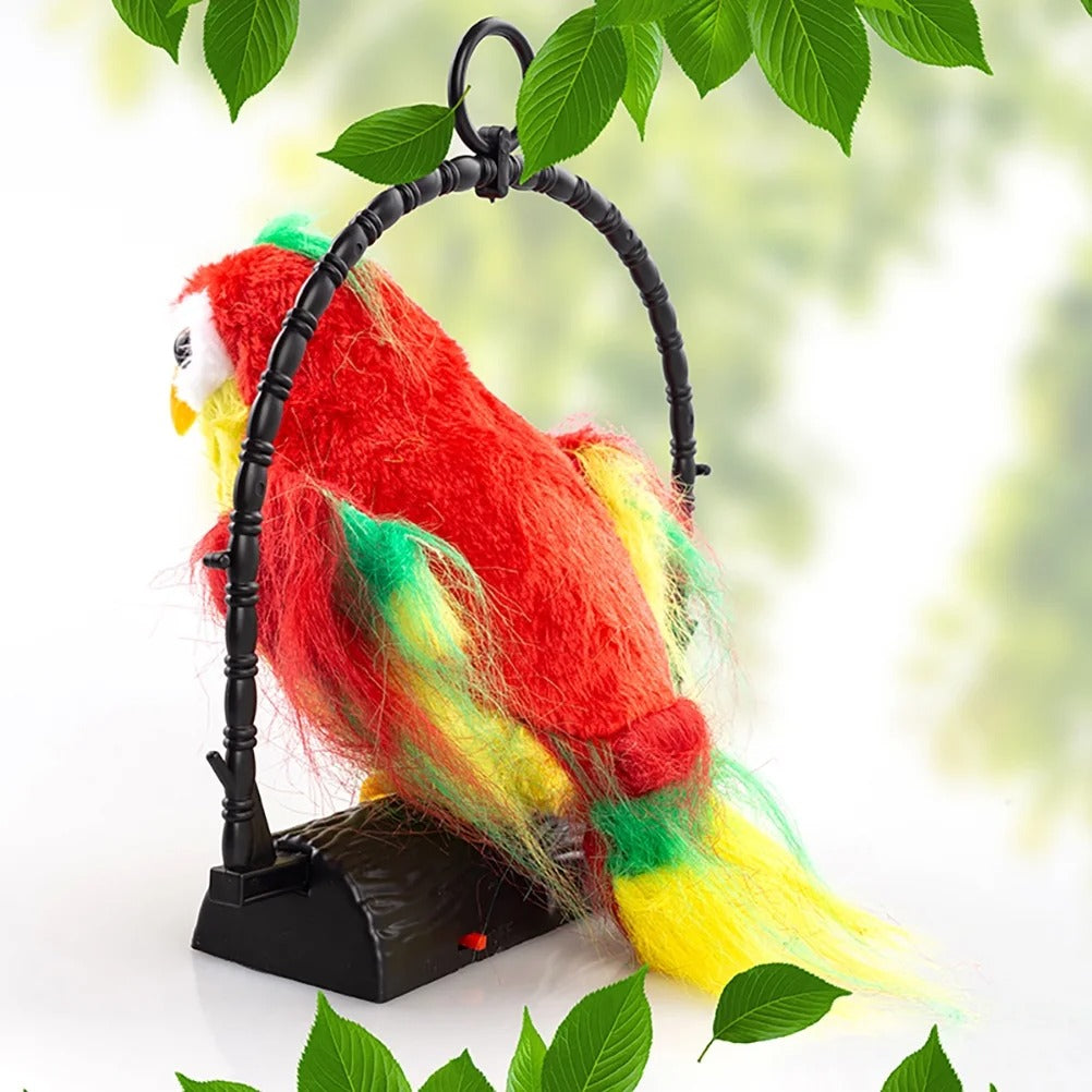 Talk Back Talking Parrot Toy ? Repeats Speech, Educational &amp; Fun for Kids