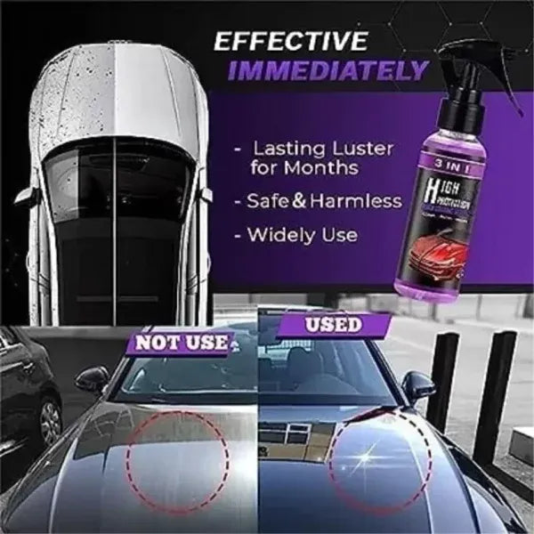 3 In 1 High Protection Quick Car Coating Spray, Ceramic Car Coating Spray Crystal Coating For Car