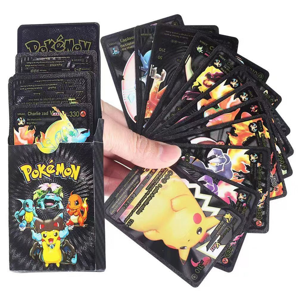 Pokemon Plastic Cards Collection Box ? 52 Cards per Pack | 3D Pokemon Trading Cards | Durable Plastic Cards | Gold, Black &amp; Silver Color Options | Premium Collector?s Edition Gift Set