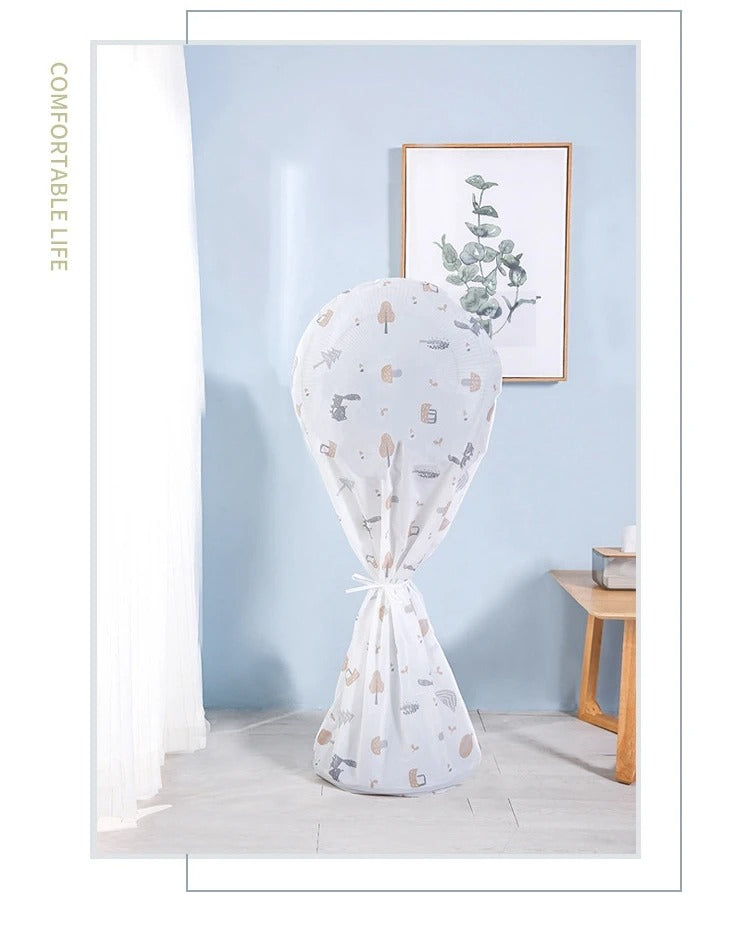 Decorative Fan Cover with Colorful Pattern Design ? Dust Protection &amp; Stylish Room Accent
