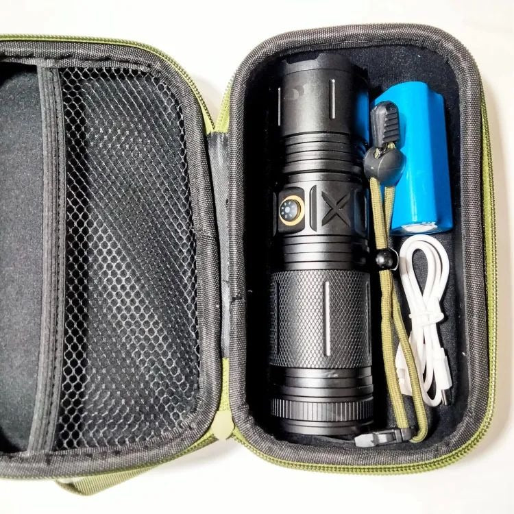 Ruilang P90 High Power Rechargeable LED Flashlight ? Ultra Bright Torch with Zoom, Multiple Modes &amp; Type-C Fast Charging