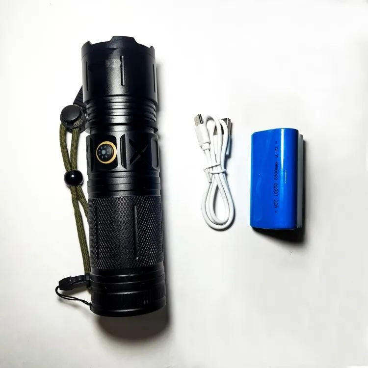 Ruilang P90 High Power Rechargeable LED Flashlight ? Ultra Bright Torch with Zoom, Multiple Modes &amp; Type-C Fast Charging
