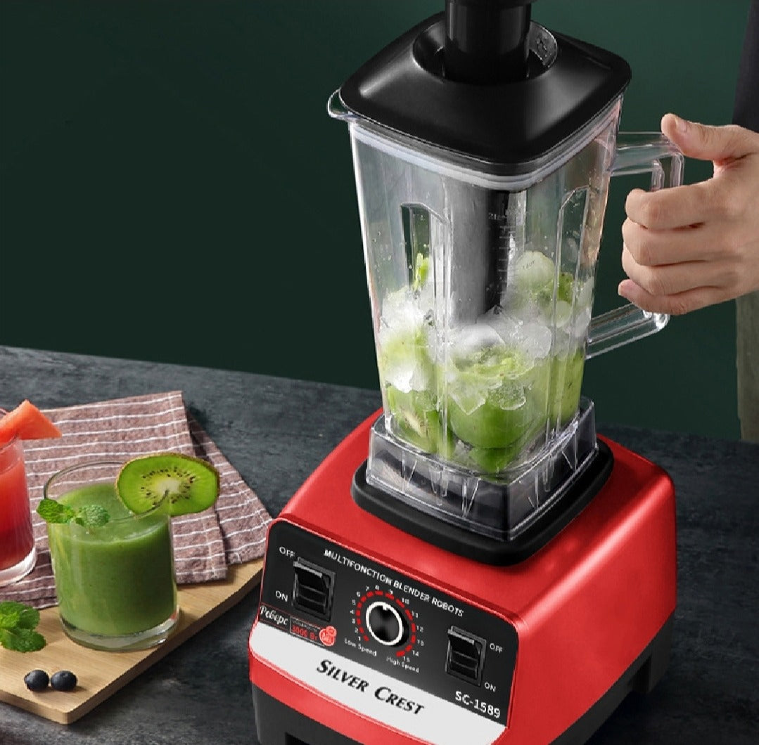 Silver Crest 2-in-1 Heavy Duty Blender ? 4500W | 2-Litter Jar  700ml Chopper | German Technology