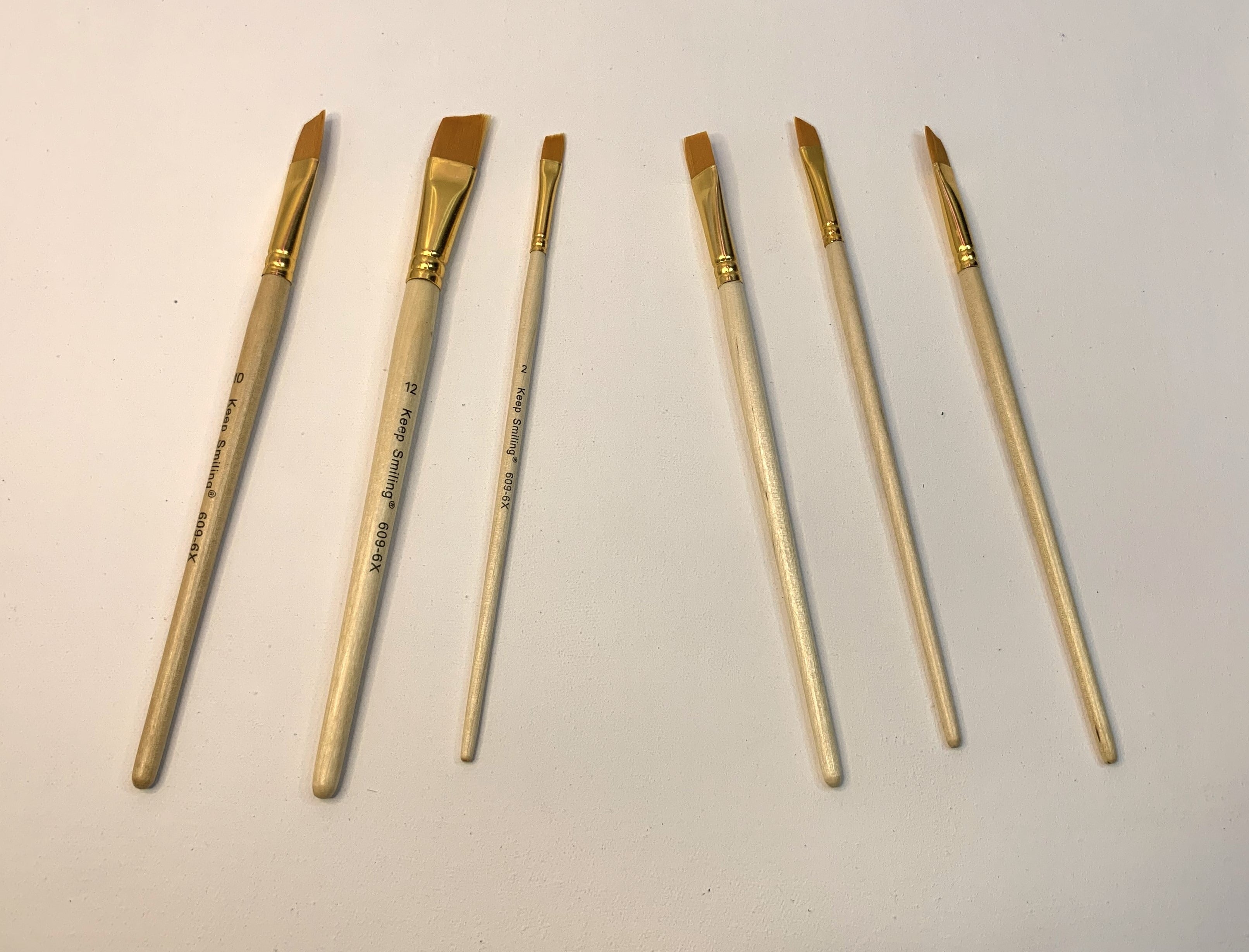 Pack of 6 Professional Angular Brush Set for Artists ? Wooden Handle &amp; Ultra-Soft Tapered Bristles | Multi-Purpose Brushes for Painting, Designing, Calligraphy &amp; Craft | Ideal for Acrylic, Oil &amp; Watercolors