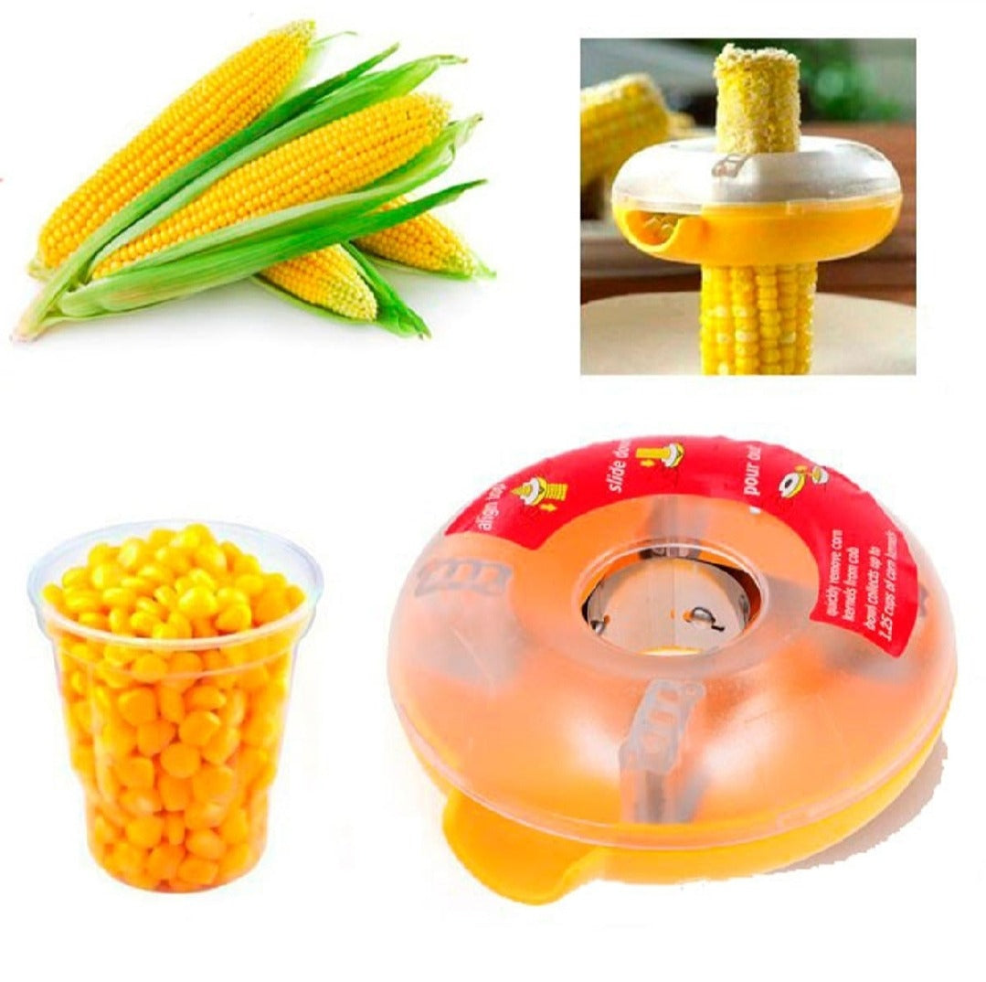 One-Step Corn Cutter &amp; Kerneler ? Easy Corn Remover with Built-In Collection Bowl